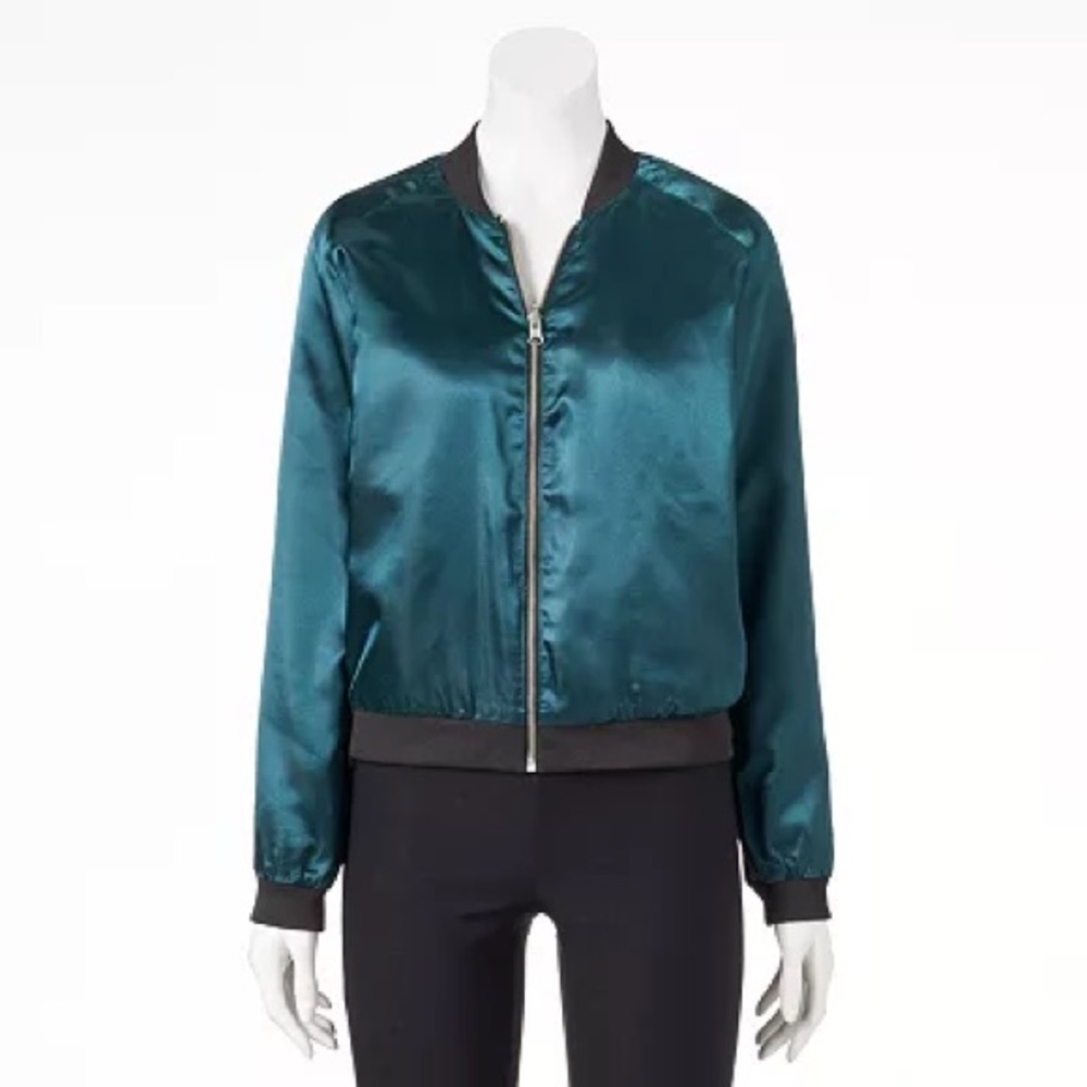 Juniors' Love, Fire Reversible Bomber Jacket S
